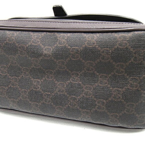 GUCCI Shoulder Bag GG Supreme 336748 Dark Brown PVC Leather 18cm x 31cm x 11.5cm - Picture 7 of 9